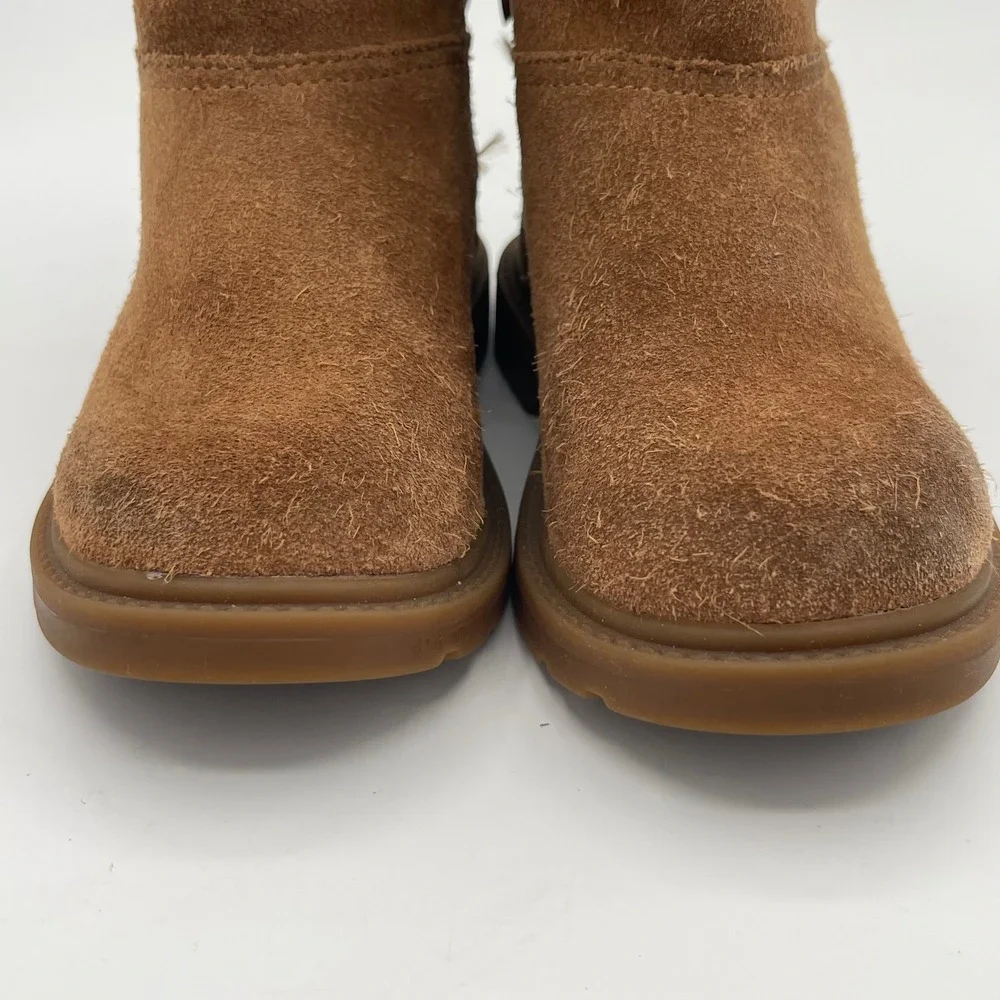 UGG Kids Chestnut Suede Star Bow Ankle Boots Size 9 Toddler